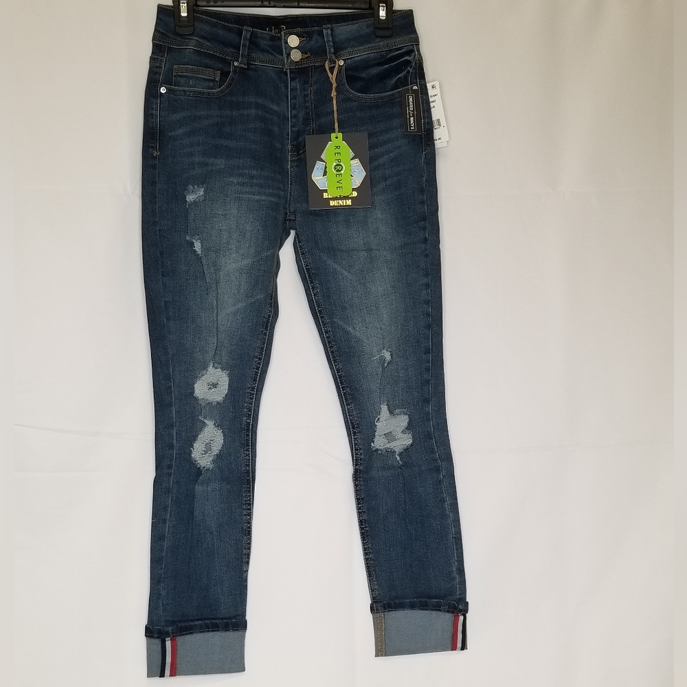 INDIGO REIN 💥 Ankle Mid Rise Jeans (Size: 9 Juniors)